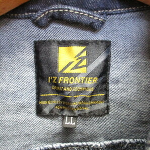 未使用 アイズフロンティア ストレッチデニムシャツジャケット メンズLL XL ワークシャツ ワークジャケット インディゴブルゾン04121の画像2