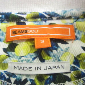 BEAMS GOLF ビームスゴルフ 総柄ポロシャツ 2枚セット メンズS 花柄ボタニカル柄シャツ 速乾スポーツシャツ ゴルフウエア 04200の画像3