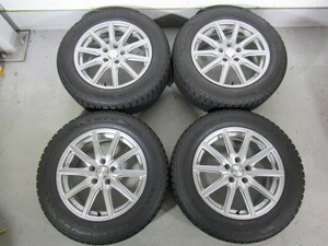 激安即決 中古タイヤホイール4本セット TOYO WINTERTRANPATH TX 225/60R17 99Q+AQUA AR 17×7J 114.3/5+38 73φ アルファード 00205