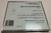 未開封 ANDROMEDA CD シュナーベル・プレイズ・ベートーヴェン Artur Schnabel Plays Beethoven ディアベリ変奏曲 エリーゼのために_画像2