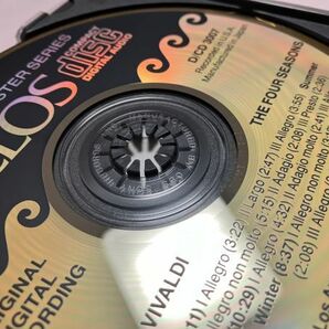 廃盤 DELOS 初期 国内盤 CD ヴィヴァルディ Vn協奏曲 四季 エルマー オリヴェイラ ジェラード シュワルツ CBS SONY 1A1 刻印 金レーベルの画像5