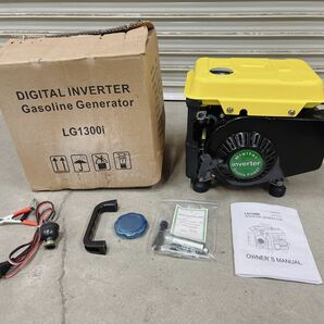 未使用長期保存品 発電機 Digital inverter gasoline generator LG1300i ガソリンタイプ AC100V DC12V-3A 引取歓迎 茨城県 0402あら2 M 100の画像1