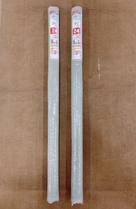 未使用長期保管品 ダイオ化成 防虫網 クラウンネット 2個セット 24メッシュ 91cm×10m グレイ 網戸 網 張り替え 交換 茨城 0425か7 120 C2