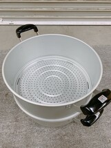 きれい HOKUA ゆうげ紀行 蒸器 30cm 両手鍋 蓋付 アルミニウム 調理器具 鍋 引取歓迎 茨城県常陸大宮市 0414か3 100 D2_画像6