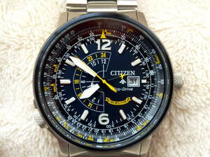 超美品　CITIZEN PROMASTER　200ｍ シチズン プロマスターSKYパイロットエコドライブ アメリカ空軍ブルーエンジェルス ネイビー BJ7006-56L