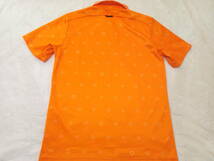美品　プーマゴルフ　オレンジ　ドット柄　メンズポロシャツ　L_画像3