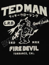 TEDMAN テッドマン Tシャツ ドライTシャツ TDRY-1800 バイクTシャツ シルキードライTシャツ エフ商会 ブラック Mサイズ_画像3