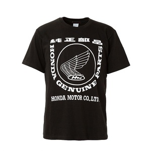 スピード発送 HONDA ホンダ 純正 純正部品ロゴ Tシャツ ブラック Lサイズ コットンTシャツ バイクTシャツ