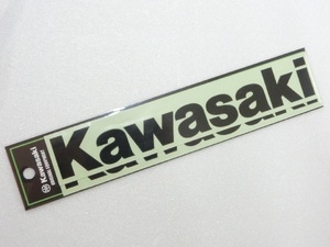 KAWASAKI/カワサキ/純正/カワサキロゴ/カッティングステッカー/ブラック/Lサイズ/2枚入り/屋外でも使用可能な耐水・耐候ステッカー！