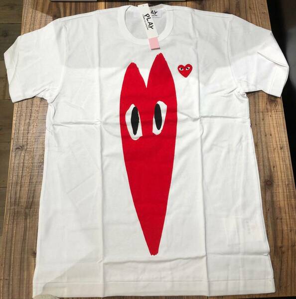 COMME des GARCONS PLAY　白Tシャツ　メンズXLサイズ　AZ-T224