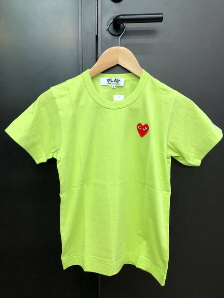 COMME des GARCONS PLAY Tシャツ　黄緑×赤ハート(レディース）　Sサイズ AZ-271-2