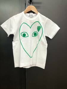 COMME des GARCONS PLAY Tシャツ　白×緑ハート　Sサイズ