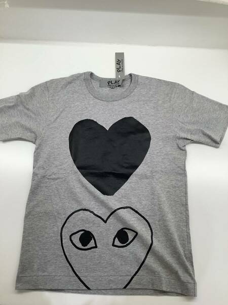 COMME des GARCONS PLAY グレーTシャツ メンズSサイズ　YZ-T14