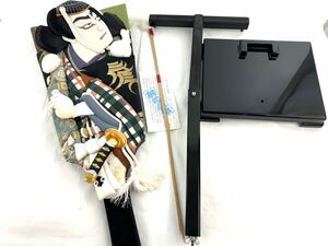 羽子板 木製 日本人形 昭和レトロ アンティーク 台座付き 歌舞伎