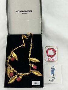 未使用品 ソニアリキエル SONIA RYKIEL ネックレス ゴールド ヴィンテージ オールド アクセサリー