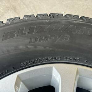 ★☆BRIDGESTONE BLIZZAK DM-V3 265/60R18 2019年製 トヨタ純正ホイール 18×7.5J 6H 139.7PCD +25☆★の画像3