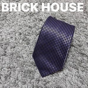 メンズ ネクタイ BRICK HOUSE チェック柄 絹 ビジネス フォーマル 紳士小物