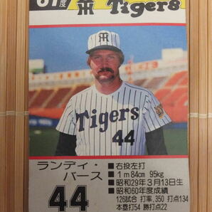 タカラ プロ野球カードゲーム 61年 阪神タイガーズ ランディ・バース（1枚）の画像1