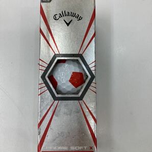 イ)キャロウェイ Callaway ゴルフボール X TRUVIS CHROME SOFT クロムソフト ホワイト レッドの画像3