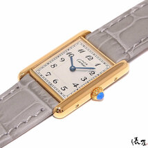 【カルティエ】マストタンク LM 極美品 アラビア OH済み ヴィンテージ QZ メンズ レディース 時計 Cartier Tank 俵屋_画像5