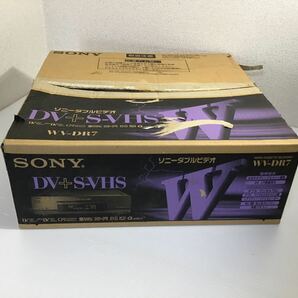 SONY／ソニー DV&S-VHSダブルビデオデッキ WV-DR7 動作確認済 純正リモコン付 ミニDVテープのおまけ付 レコーダーの画像10