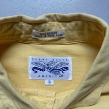 PERRY ELLIS L/S shirt “size L” ペリーエリス 長袖シャツ 黄色_画像8