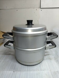 AKAO aluminium steamer 28cm two-handled pot 