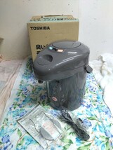 未使用品 東芝 PLK-22JJ 電気保温ポット TOSHIBA ブラウン レトロ家電 アンティーク_画像1