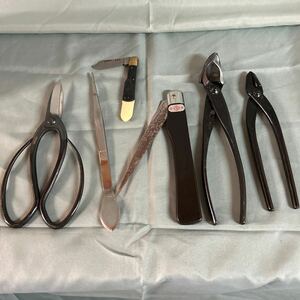 [2065.2 pushed ] bonsai set . -ply [ unused long-term keeping goods present condition delivery ] scissors catch . plant tool garden ... gardening 