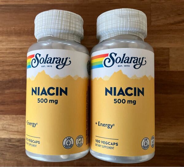 お値下げしました〈未開封未使用〉Solaray ナイアシン500mg ベジカプセル100粒 ×２個