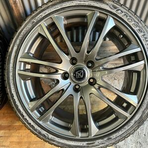 発送可能！VELVA 18×8J 225/40/18 +45 社外ホイール4本セットJZX100チェイサーに使用してました。マークⅡクレスタトヨタTOYOTAPCD114.3の画像5