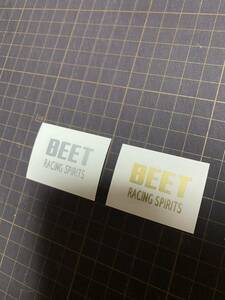 オーダー品　BEET ブラックテール風　ゴールド　シルバー　カッティングステッカー　2枚セット　送料一律84円　ビート　旧車　族車　当時