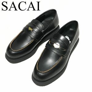 SACAI コインローファー　 40　新品　サカイ　厚底　プラットフォーム　シューズ　革靴　定番　人気　流行