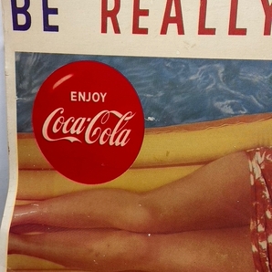 レトロ coca cola コカコーラ 厚紙製ポスター USED品の画像2