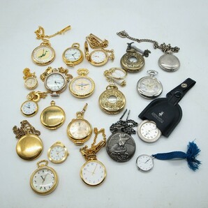懐中時計 時計 20個 ジャンク品 まとめて ゴールド系 アンティーク クォーツ シチズン SEIKO セイコー シルバーの画像1