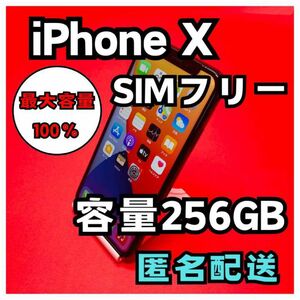 iPhone X SIMフリー　256GB 管理番号43