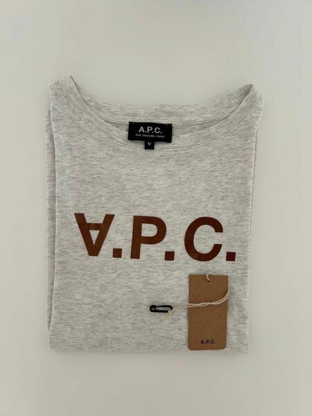 A.P.C. アーペーセー ロゴ Tシャツ 半袖 APC 杢ベージュ