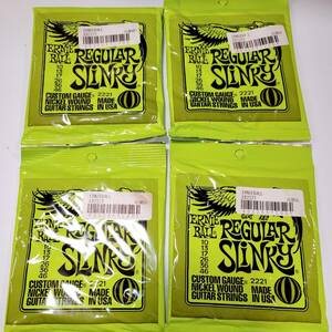 【TOA-4986】1円～ ERNIE BALL 10-46 2221 アーニーボール Beefy Sliny ギター弦 4セット 楽器 音楽 ギター 周辺部品 現状保管品