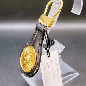 【TOA-5303】1円～ GIANNI VERSACE ジャンニ ヴェルサーチ 太陽神 レザー キーホルダー キーリング キーチャーム アクセサリー 保管品の画像6