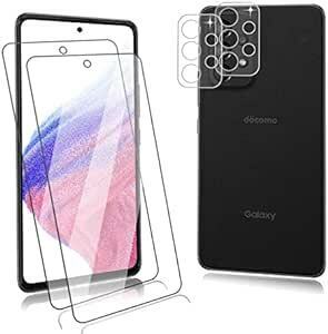 【４枚】FOR Galaxy A53 5G SC-53C SCG15 用のガラスフィルム（2枚入）+ FOR Galaxy A53