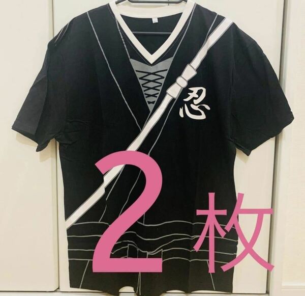 新品 SALE 2枚セット LLサイズ 定価3,960円 Tシャツ なりきり 忍者