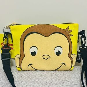 新品 帆布　ポシェット ななめ掛け ショルダー バッグ ポーチ　おさるのジョージ