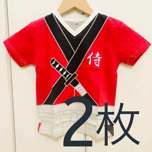 新品 SALE 2枚セット 110cm 定価3,960円 Tシャツ なりきり 侍