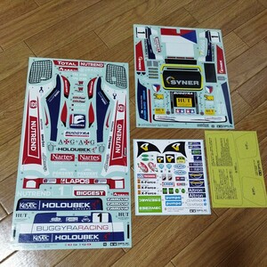 ☆【未使用/保管品】1/14 RC タミヤ TAMIYA ON ROAD RACING TRUCK BUGGYRA FAT FOX ステッカー a.b.c & マスキングシート 4枚のみ ☆