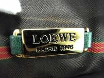 1円 ■美品■ LOEWE ロエベ ベラスケス レザー クロスボディ ショルダーバッグ 斜め掛けかばん レディース グリーン系 FC3698_画像6