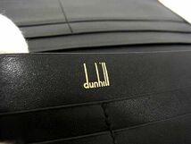 1円 ■新品■未使用■ dunhill ダンヒル レザー 二つ折り 長財布 ウォレット 札入れ 小銭入れ メンズ レディース ブラック系 BJ1909_画像6