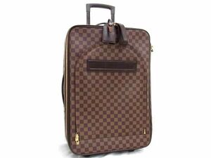 1円 LOUIS VUITTON ルイヴィトン N23294 ダミエ ペガス55 2輪 キャリーケース キャリーバッグ スーツケース 旅行かばん ブラウン系 AW4356