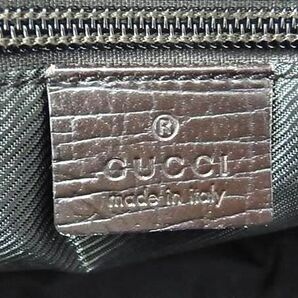 1円 GUCCI グッチ 114291 GG柄 PVC×レザー クロスボディ ショルダーバッグ ハンドバッグ ポシェット 斜め掛けかばん ブラウン系 AX3224の画像6