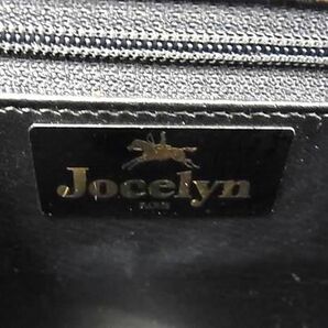 1円 ■極上■本物■ Jocelyn オーストリッチ チェーン 2WAY セカンドバッグ ショルダーバッグ 斜め掛けかばん ブラック系 AY1359の画像6