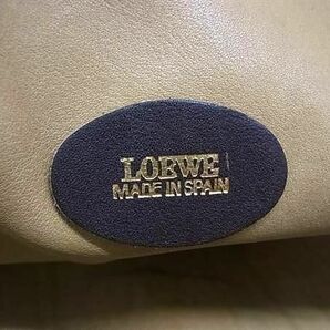 1円 ■美品■ LOEWE ロエベ アナグラム アマソナ50 スエード×レザー ボストンバッグ レディース ブラウン系 FC0450の画像6